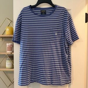 Polo by Ralph Lauren Classic Blue and White Striped Tee